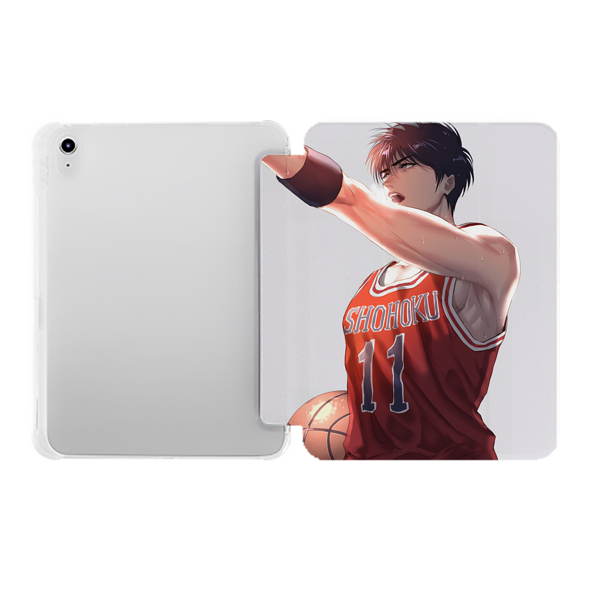 （画像用） SLAM DUNK／スラムダンク IPad ケース ペン収納付き 三つ折りスタンド PUレザー×シリコン 対応機種9.5/10.5/10.9インチ